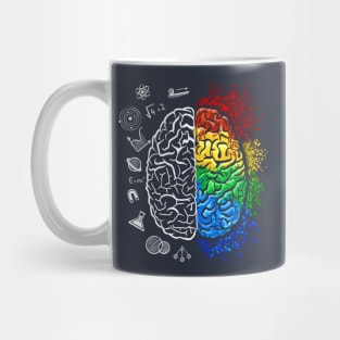 Colorful Brain Physics Math Teacher Science Geek Nerd Gift Mug